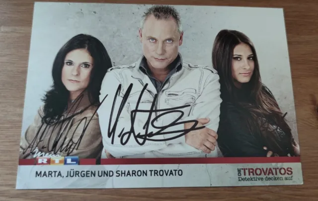 Autogramm Die Trovatos Detektive im Einsatz RTL Sharon Jürgen Martha Original