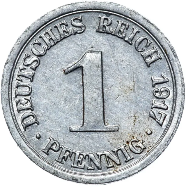 Deutsches Reich - Kaiserreich - J. 300 - Münze - 1 Pfennig 1917 G - ERHALTUNG !