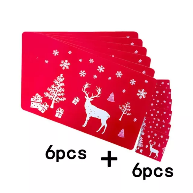 Decorate Your Home with Creative Christmas PVC Printed Place Mats and Coasters