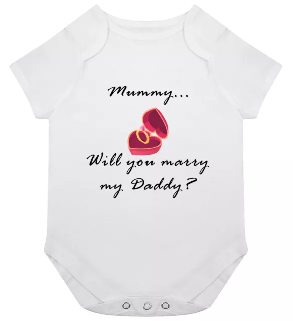 Proposal Baby Grow Strampler Name Geschenk Born Love Ehe Ring Mädchen Junge Mama