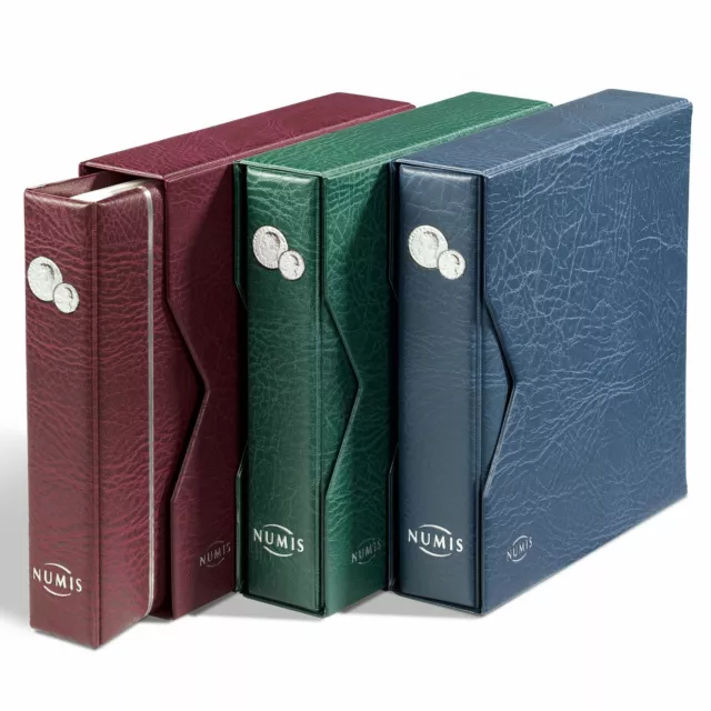 NUMIS Coin Album (Binder with 5 sheets and interleaves) with Slipcase - Blue