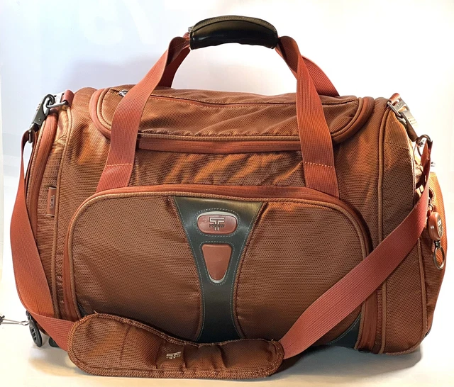 TUMI T-TECH Collection Gym & Travel Duffle Bag # 5525FLM 22" Orange EUC