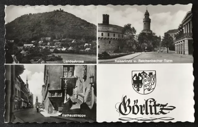 schöne alte PK Görlitz 02826 mit 3 Motiven - postfrisch, top erhalten