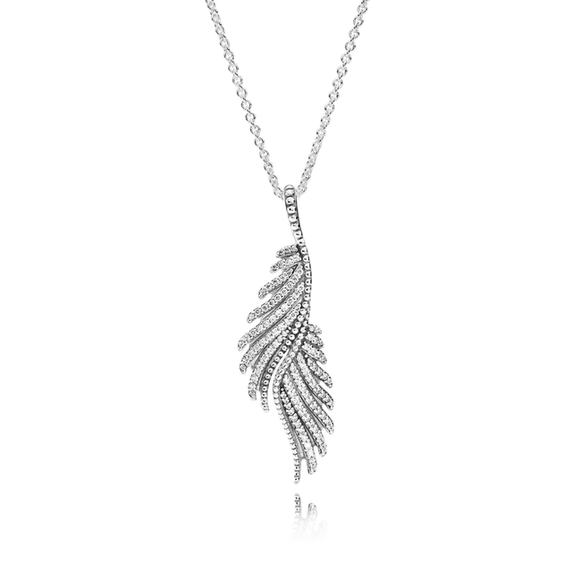 Majestic feather necklace pandora clearance