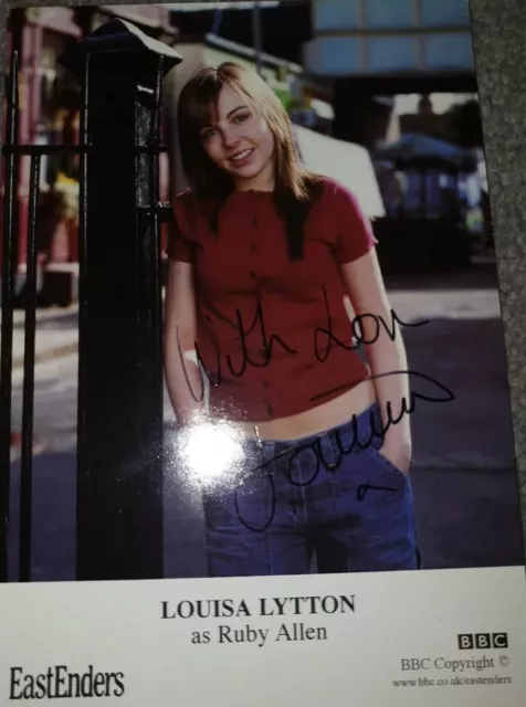 BBC EastEnders Ruby Allen Hand Signed Cast Card Louisa Lytton Autograph