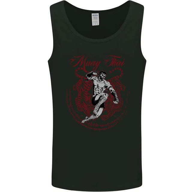Muay Thai Tiger Warrior MMA Martial Arts Mens Vest Tank Top