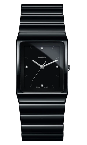 NEW RADO CERAMICA Diamonds High-Tech Ceramic Black Dial Men's Watch ...