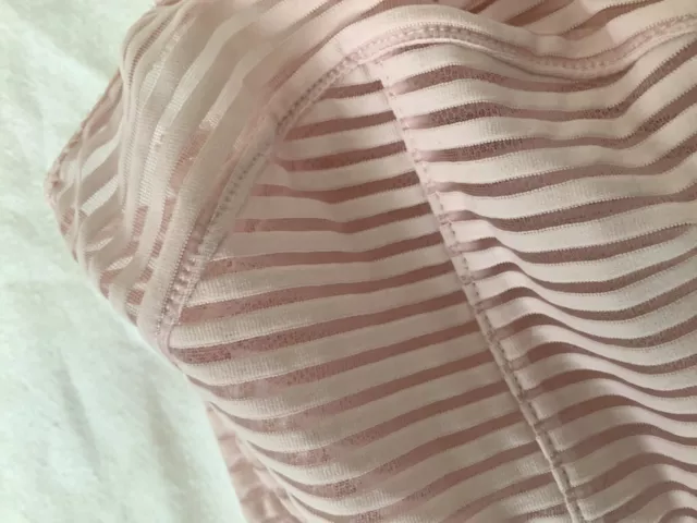 New Beija London Pink Stripes Z Bra Size: 32DD RRP: £65