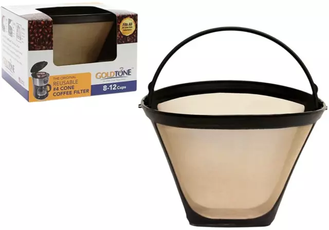 Filtro Cuisinart - Tono Dorado Permanente - Colador Estilo Cesta Cafetera NUEVO