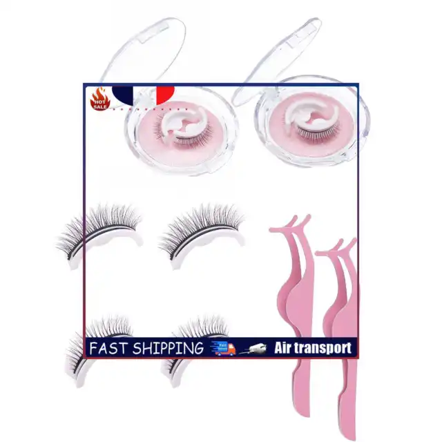 Self Adhesive Eyelashes, 2 Pairs Natural Look False Eyelashes with 2pcs Lash