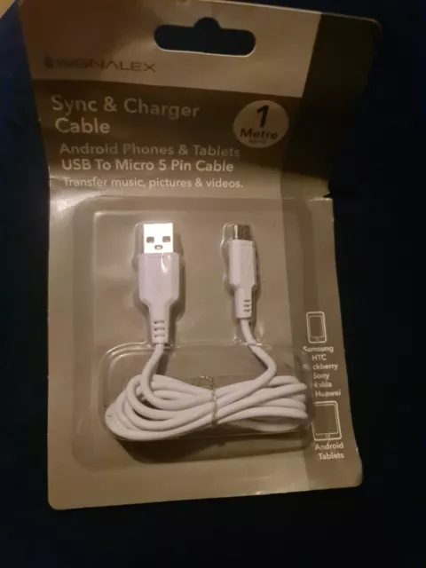 Sync And Charge Cable Android Phones And Tablets Usb To Micro 5 Pin