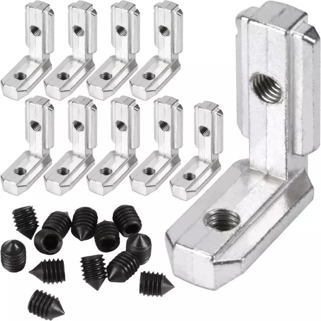 Aluprofil Winkel 10Stk Eckwinkel 90° L Profil Aluminium 3030 Nut 8 Zinklegierung