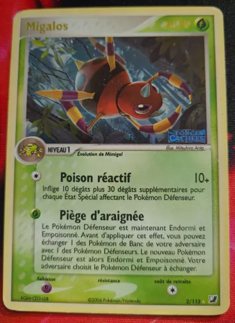 Pokemon - Migalos Holo Reverse 2/115 - Ex Forces Cachées - Titre Or - Français