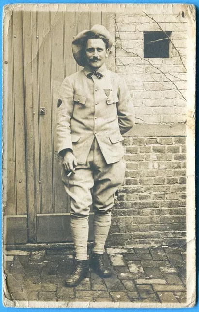 CPA PHOTO : Soldat du 1° Régiment du Génie / Guerre 14-18
