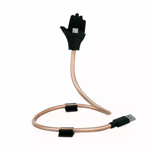 iProtect biegsames Ladekabel mit Standfunktion und USB-C Anschluss - Roségold