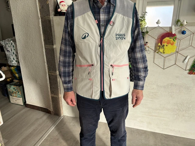 Veste Coupe-vent 2 En 1 Volontaire JO Paris 2024 - Taille XL - Neuf Avec Poches Modulables
