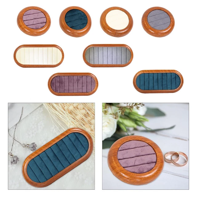 Plateau Organisateur à Bijoux En Velours, 21.2x12.5x2.3 Cm, Pour Rangement Bagues, Bracelets, Colliers - 6