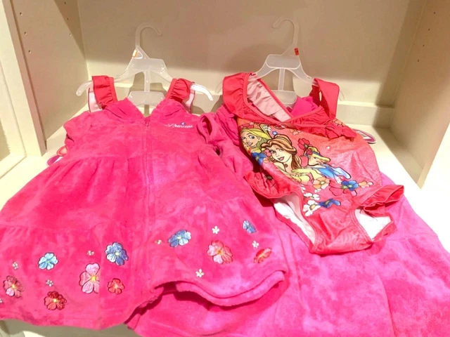 BNWT Disney Princess 1pc. Swimsuit & Coverup Zips/Hoodie Size  (2)6X UCHOOSE