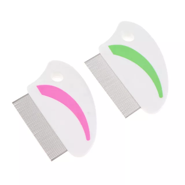 Pet Flea Straight Combs Remove Lice Dense Stainless Steel Needle Comb For DoQU