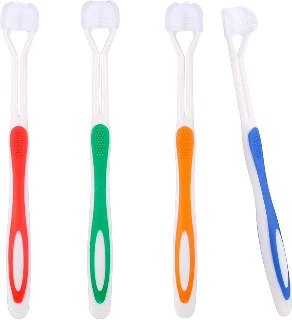 Firtink 4 pz spazzolino da denti 3 lati tre setole spazzolino da viaggio completo