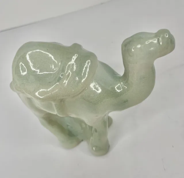 vtg 1997 jadeite? ceramic camel figurine middle east gift idea