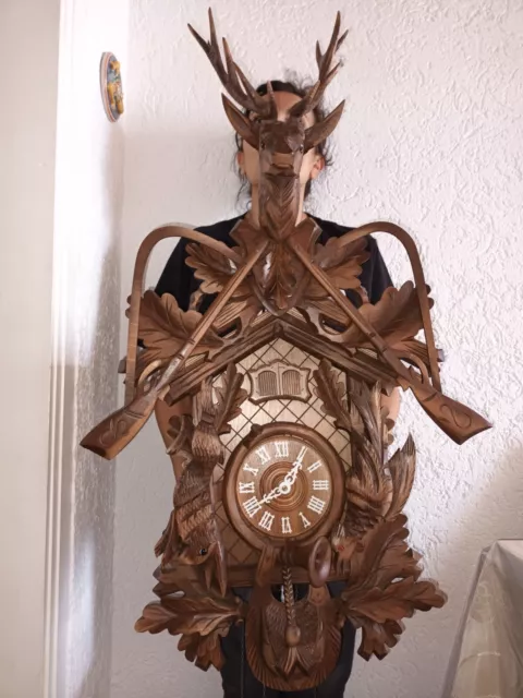 giant cuckoo clocks original black forest musical  clock  play 2 melodie 90 cm 2