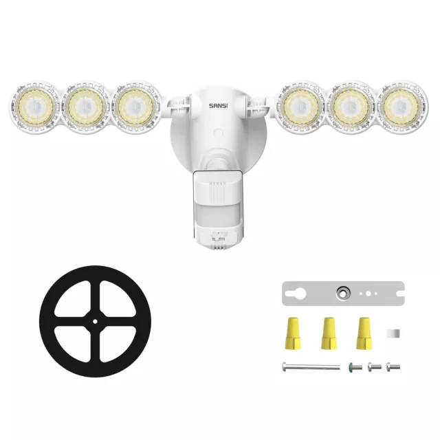 55W 7000lm PIR Motion Sensor LED Security Light Outdoor Patio Yard Floodlight