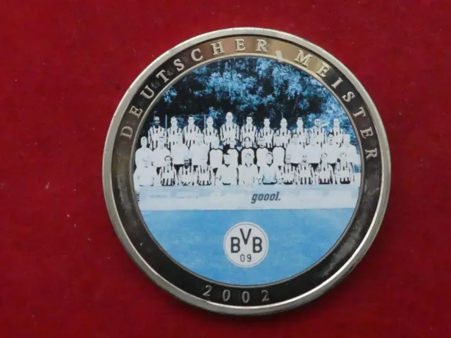 Medaille, Borussia Dortmund-Deutscher Meister, 2002, farbig