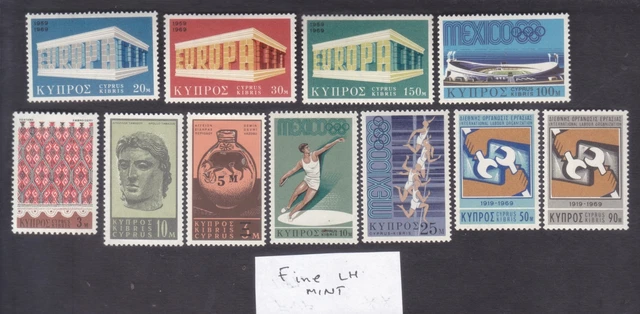 Sephil Zypern 1968-9 Mexico Olympische Spiele Europa Cept 11v Fein MNH/MH