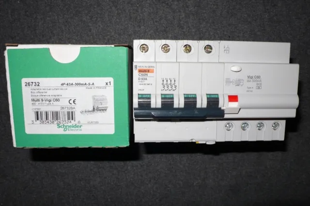 DISJONCTEUR 4P DIFFERENTIEL 63A 300mA A SELECTIF SCHNEIDER ELECTRIC MERLIN GERIN