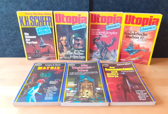 7x Science Fiction Pabel Moewig Xenos 1970er * Utopia, Super S.F., K.H. Scheer