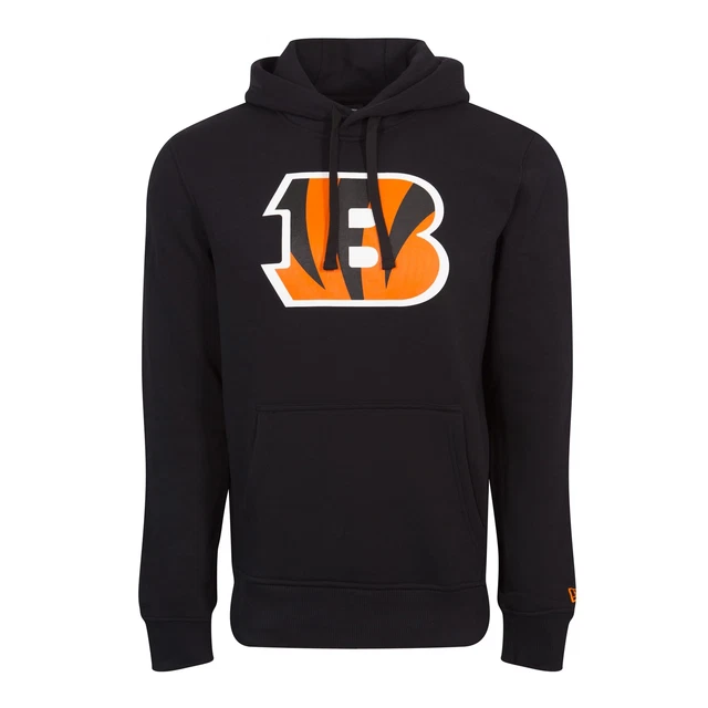 New Era Uomo Felpa con Cappuccio NFL Cincinnati Bengals Logo Nero
