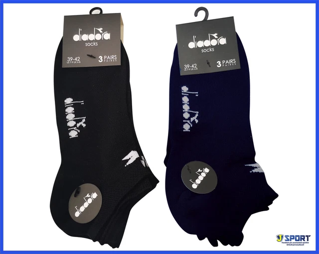 Calzini Corti DIADORA da Uomo Donna in Cotone Fantasmini Calze Sport 3 6 9 Paia