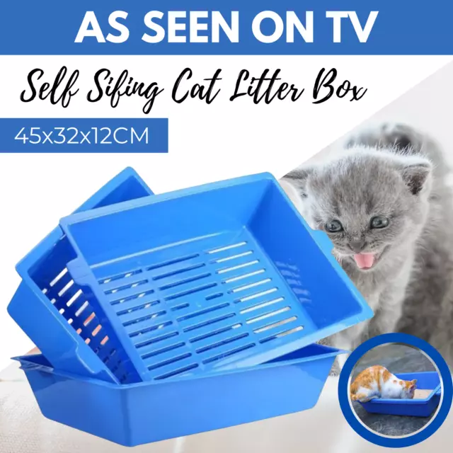 LIFT & SIFT SELF CLEANING CAT LITTER BOX | Pet Self Sifting Kitty Litter Tray