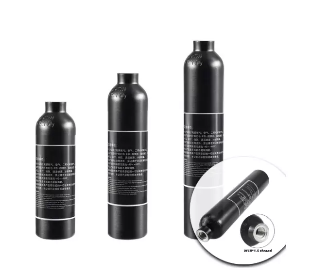 4500PSI Aluminum Co2 Air Tank M18x1.5 Cylinder Oxygen Gas Bottle Filling Diving