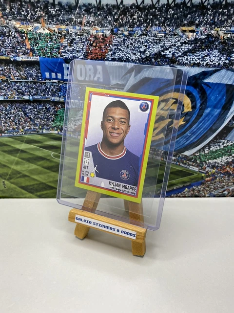 Foot France 2021/22 2022 Ligue 1 Kylian Mbappe PSG French Sticker Rare #356