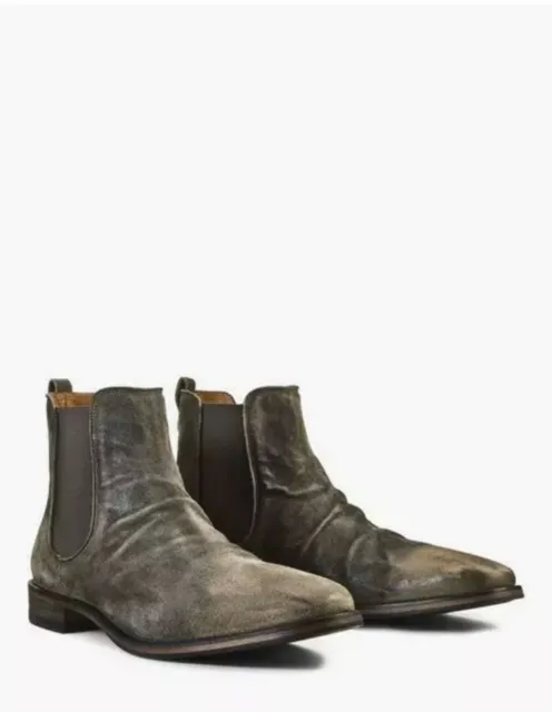 John Varvatos Fleetwood Sharpei Chelsea Boot. size 8.5. Color Distressed Sage