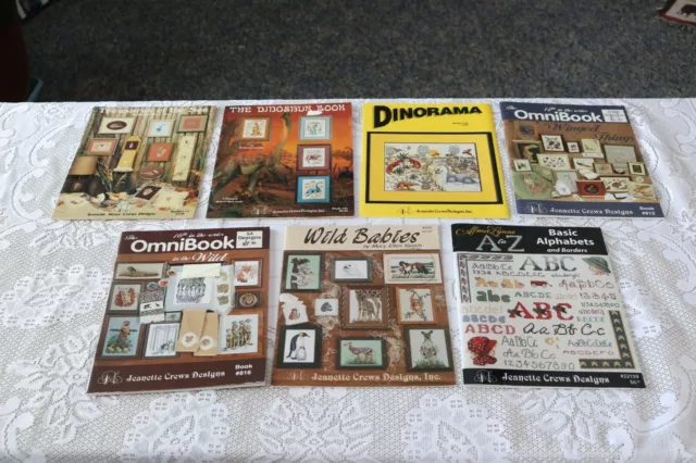 JEANETTE STONE CREWS CROSS STITCH Sea Dinosaur Winged Wild ABC Poppies U PICK