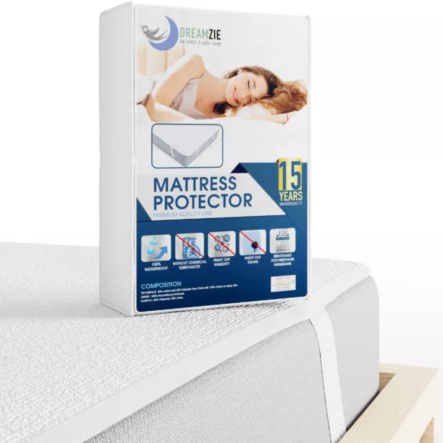 Protege Matelas 160x200 cm Imperméable Made in Europe et Oeko TEX par Dreamzie -