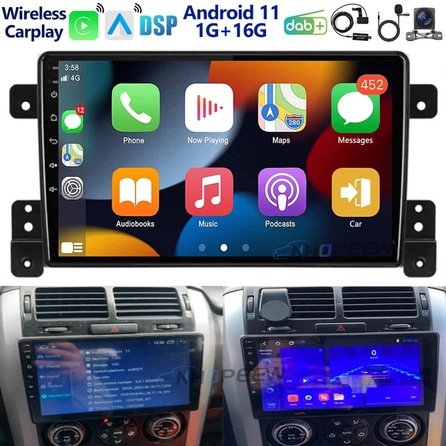 Android Auto CarPlay Autoradio Per Ford Fiesta Mk5 2002-2008 | 9 Pollici Touchscreen | GPS Navigazione | Bluetooth 5.0