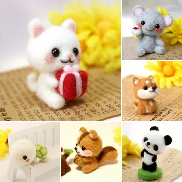 Felt Toy Needle Felting Kit Animal Wool Felting Handmade Material Kit Wool Doll