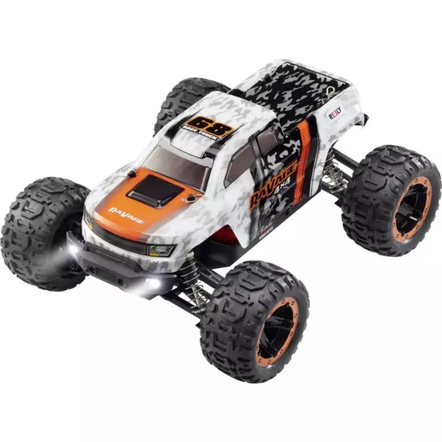 Reely RaVage 4x4 Orange, Weiß Brushed 1:16 RC Modellauto Elektro Monstertruck