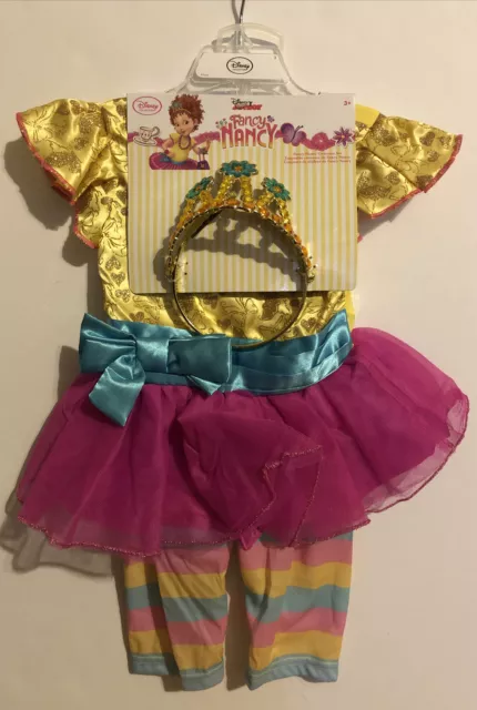 Disney Collection Fancy Nancy Costume Set Dress-Up Halloween 3-Pc 3T Toddler