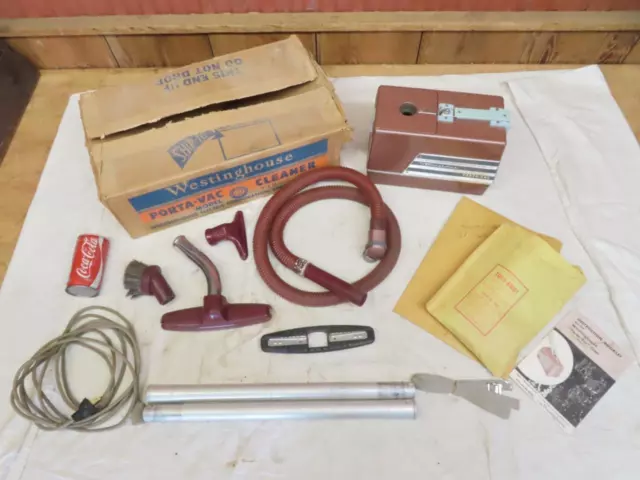 Rare Vintage Westinghouse Porta-Vac Model T12 Vacuum Cleaner with Box