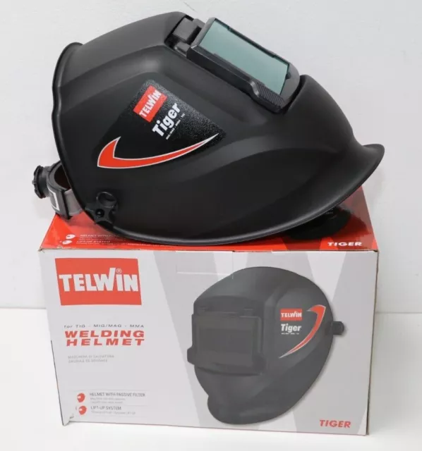Telwin S.p.A. 802818 casco saldatore tigre per Mma/Mig-Mag/Parrucca Schweissen, nero