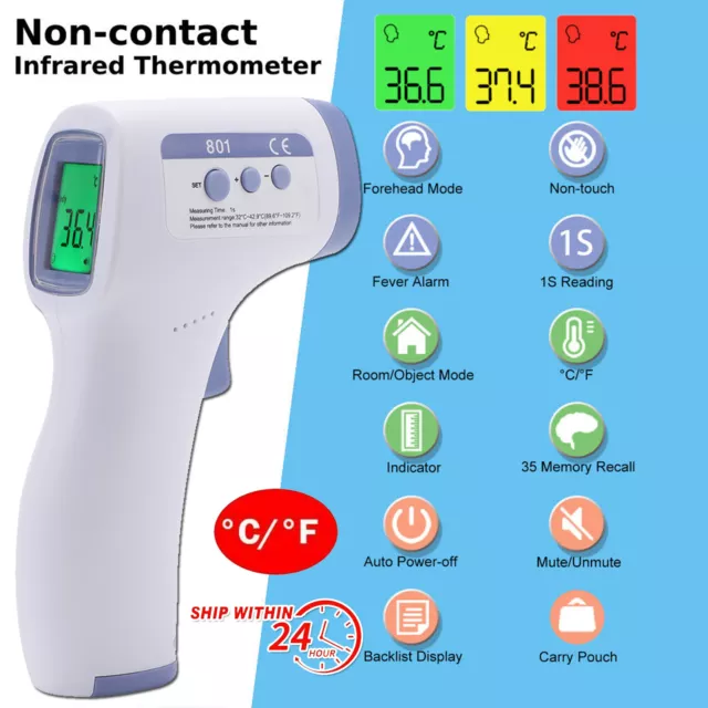 Kontaktlos Infrarot Fieberthermometer Körper Ohr Stirnthermometer Digital PROFI