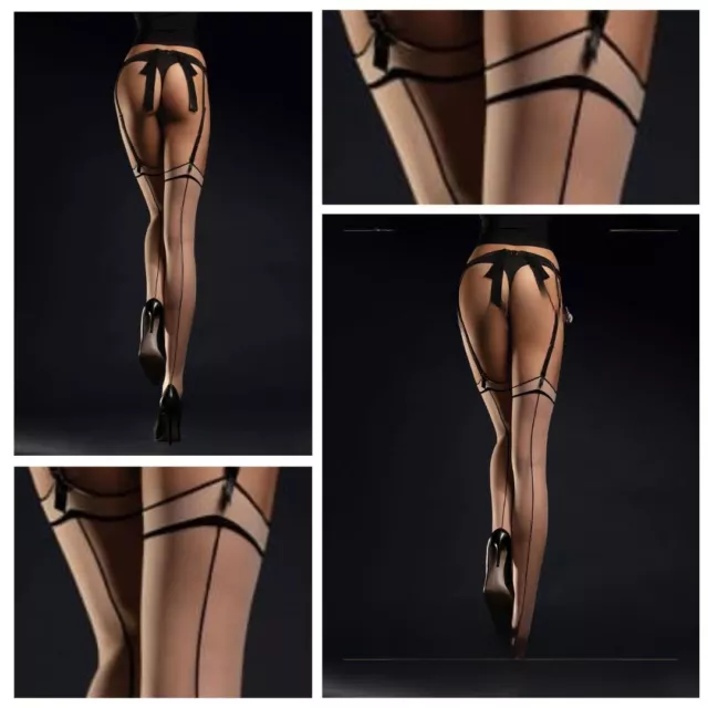 Sexy Fiore Madame 20DEN Strapsstrümpfe S-2XL Strapse Strümpfe Nylons Damen 36-54