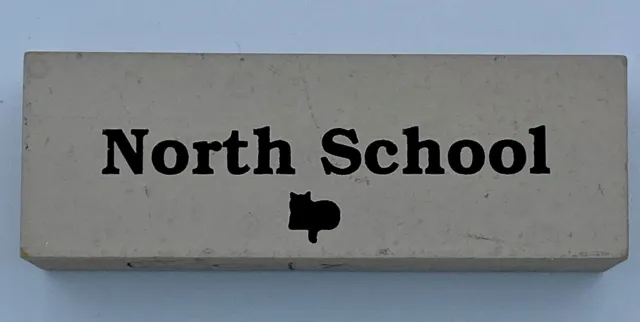 The Cat’s Meow North School Wooden Shelf Sitter Block Preowned
