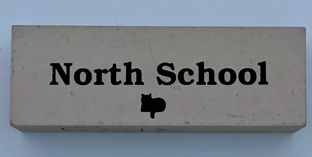 The Cat’s Meow North School Wooden Shelf Sitter Block Preowned