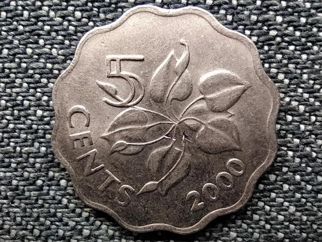 Swaziland Mswati III (1986-2018) 5 Cent Coin 2000 Swaziland Mswati III (1986-2018) 5 Cent Coin 2000